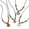Budget 👍 Sports Necklace Craft Kit - Makes 12 🤩 -Boredom Busters Shop sports necklace craft kit makes 1213770400
