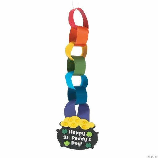 Wholesale 🧨 St. Patrick’s Day Rainbow Paper Chain Craft Kit - Makes 12 👍 -Boredom Busters Shop st patrick s day rainbow paper chain craft kit makes 1213719204