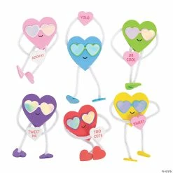 Wholesale β Stand-Up Valentine Hearts Craft Kit - Makes 12 π
