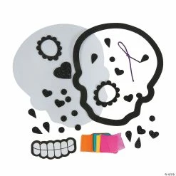 Wholesale 👍 Sugar Skull Tissue Paper Sign Craft Kit- Makes 12 ⌛ -Boredom Busters Shop sugar skull tissue paper sign craft kit makes 1213747276 a01