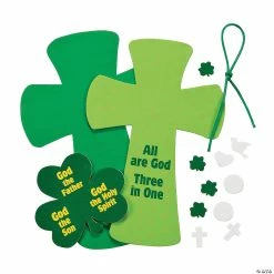 Budget 🔥 Trinity Shamrock Cross Sign Craft Kit- Makes 12 🤩 -Boredom Busters Shop trinity shamrock cross sign craft kit makes 1213720531 a01