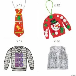 Coupon 🔔 Ugly Sweater Craft Kit Assortment 😍 -Boredom Busters Shop ugly sweater craft kit assortment13965581 a01