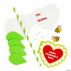 New 🥰 Valentine Heart Flower Card Craft Kit - Makes 12 😀 -Boredom Busters Shop valentine heart flower card craft kit makes 1213962615 a01