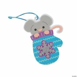 Best deal ✔️ Winter Mouse in Mitten Ornament Craft Kit - Makes 12 😍