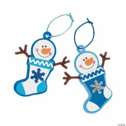 Best reviews of β Winter Snowman Stocking π Christmas Ornament Craft Kit - Makes 12 π